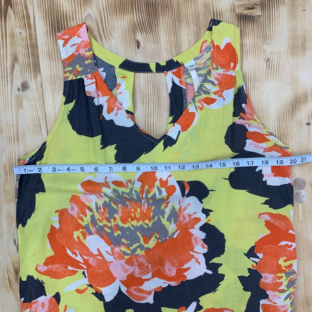 Uncle Frank Vibrant Bold Floral Sleeveless Shift Dress Sz M - Picture 12 of 14